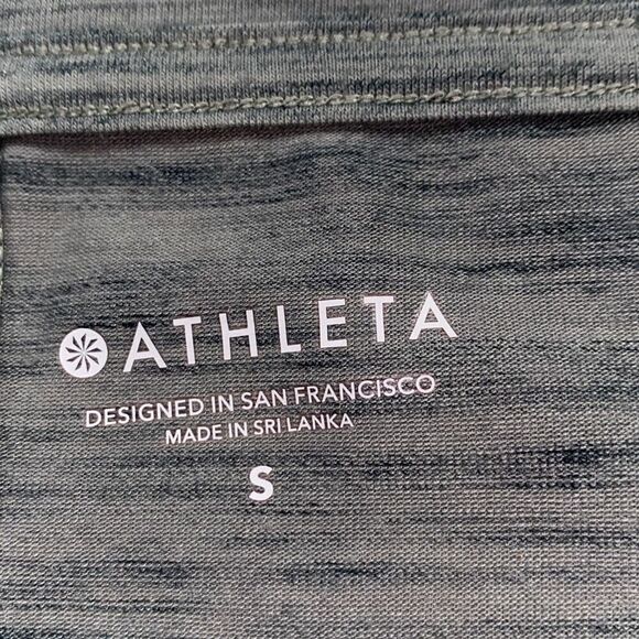 ATHLETA Essence Flow Top Long Sleeve Spacedye Bali Sage Green S - Picture 11 of 13